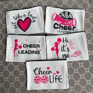 Set of Cheerleading Themed Pouches